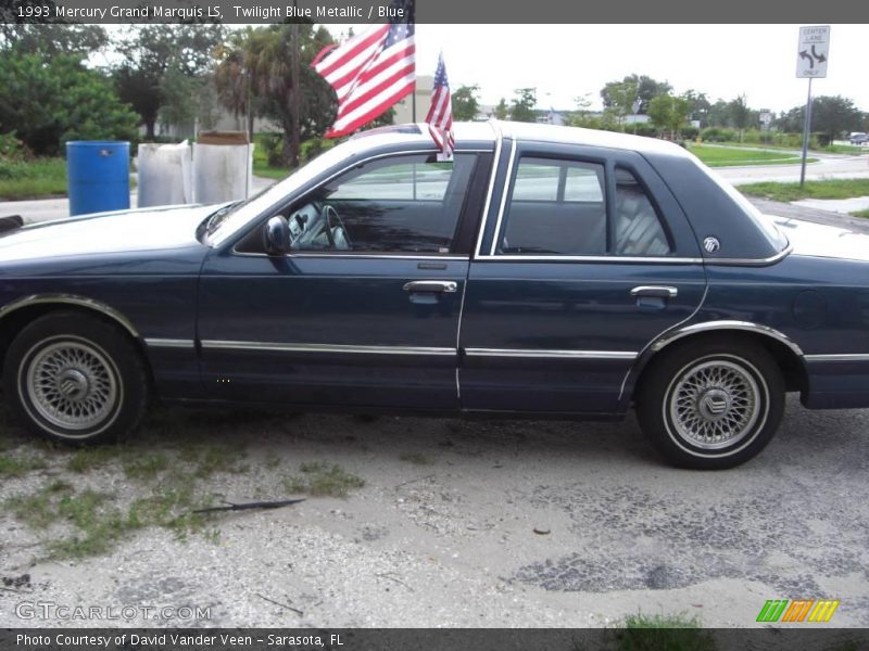 Twilight Blue Metallic / Blue 1993 Mercury Grand Marquis LS