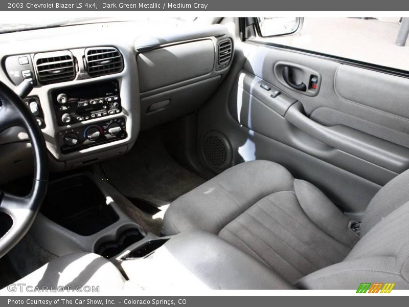 Dark Green Metallic / Medium Gray 2003 Chevrolet Blazer LS 4x4