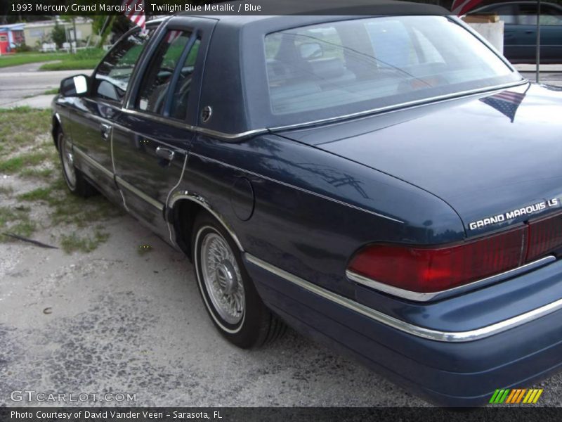 Twilight Blue Metallic / Blue 1993 Mercury Grand Marquis LS