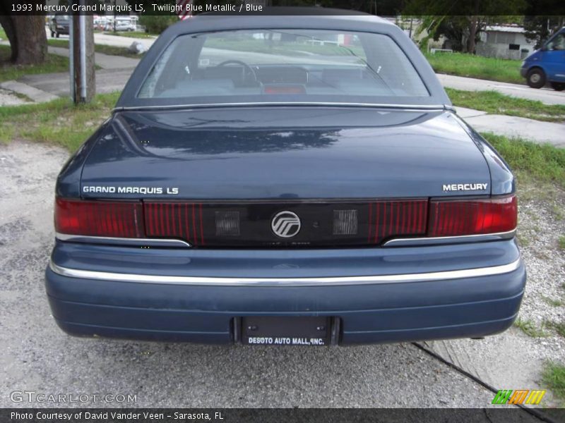 Twilight Blue Metallic / Blue 1993 Mercury Grand Marquis LS