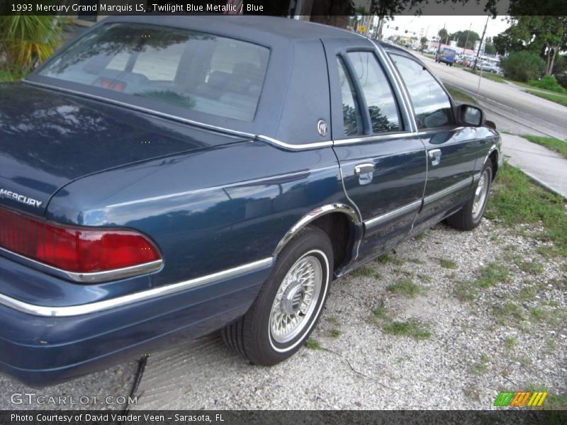 Twilight Blue Metallic / Blue 1993 Mercury Grand Marquis LS