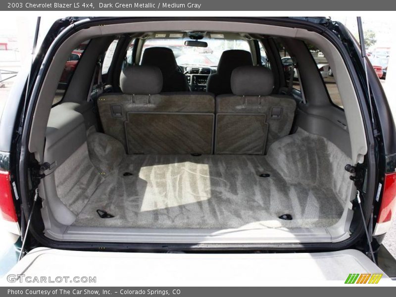 Dark Green Metallic / Medium Gray 2003 Chevrolet Blazer LS 4x4