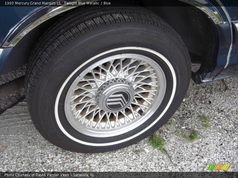 Twilight Blue Metallic / Blue 1993 Mercury Grand Marquis LS