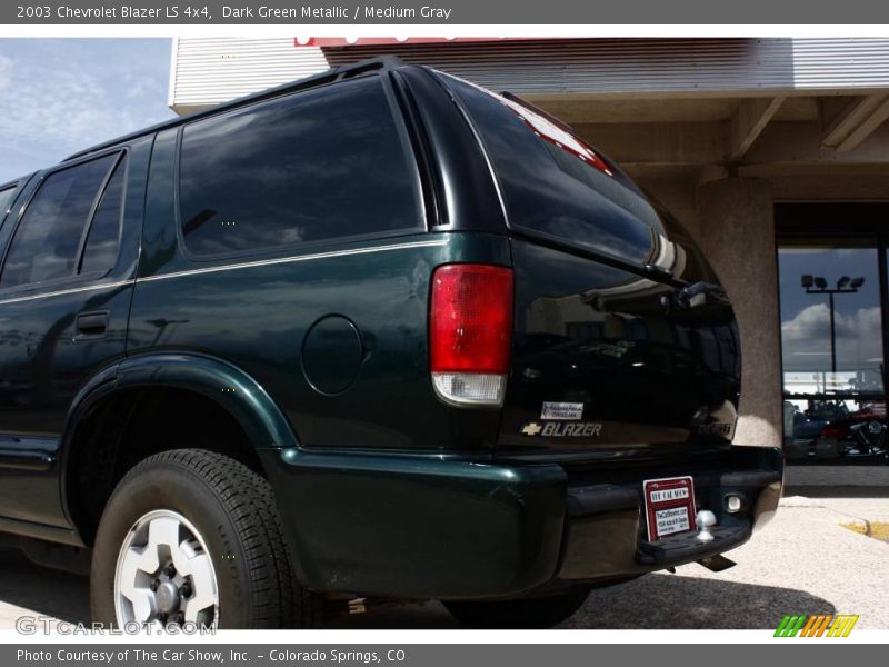 Dark Green Metallic / Medium Gray 2003 Chevrolet Blazer LS 4x4