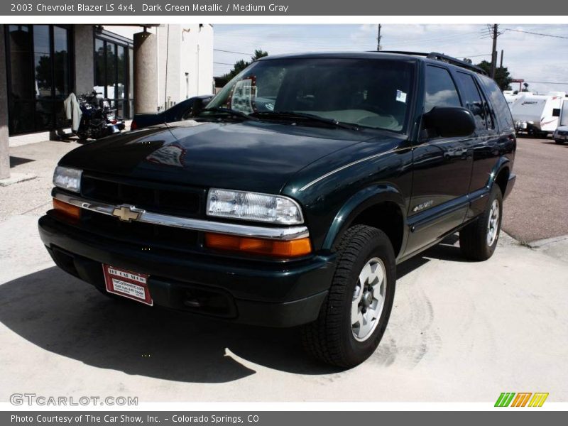 Dark Green Metallic / Medium Gray 2003 Chevrolet Blazer LS 4x4