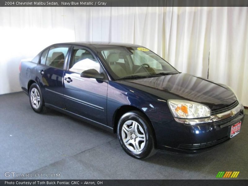 Navy Blue Metallic / Gray 2004 Chevrolet Malibu Sedan