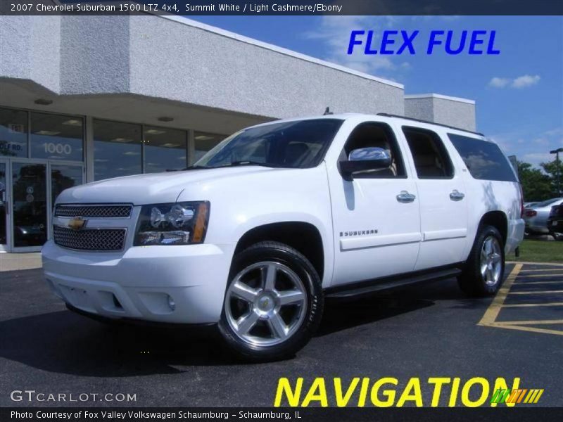 Summit White / Light Cashmere/Ebony 2007 Chevrolet Suburban 1500 LTZ 4x4