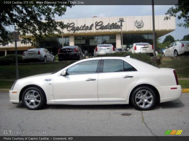White Diamond Tricoat / Light Gray 2009 Cadillac STS V6