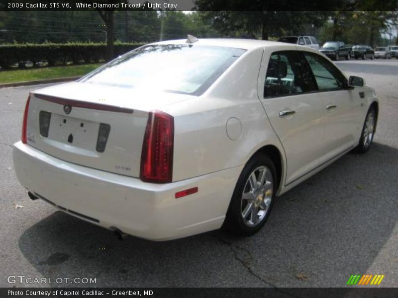 White Diamond Tricoat / Light Gray 2009 Cadillac STS V6
