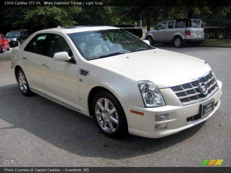 White Diamond Tricoat / Light Gray 2009 Cadillac STS V6