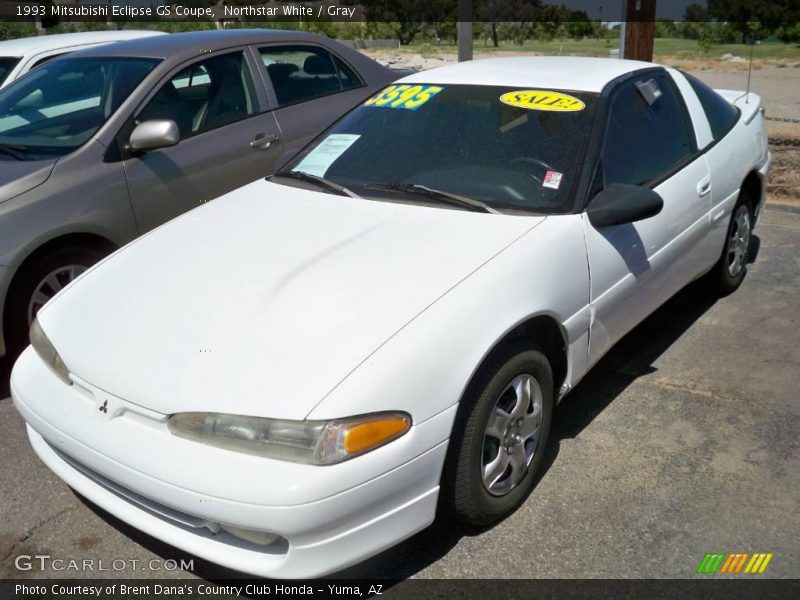 Northstar White / Gray 1993 Mitsubishi Eclipse GS Coupe
