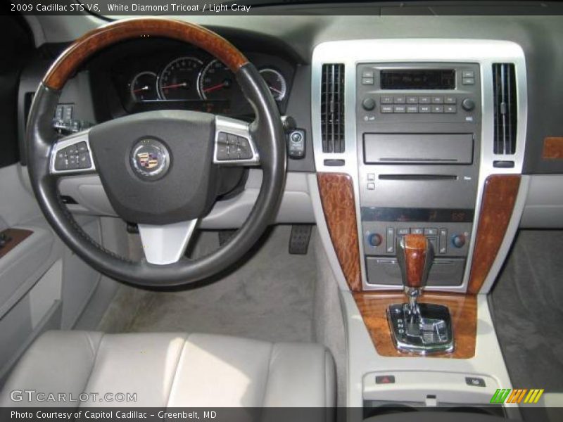 White Diamond Tricoat / Light Gray 2009 Cadillac STS V6