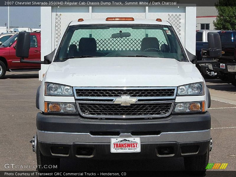 Summit White / Dark Charcoal 2007 Chevrolet Silverado 3500HD Regular Cab Chassis Dump Truck