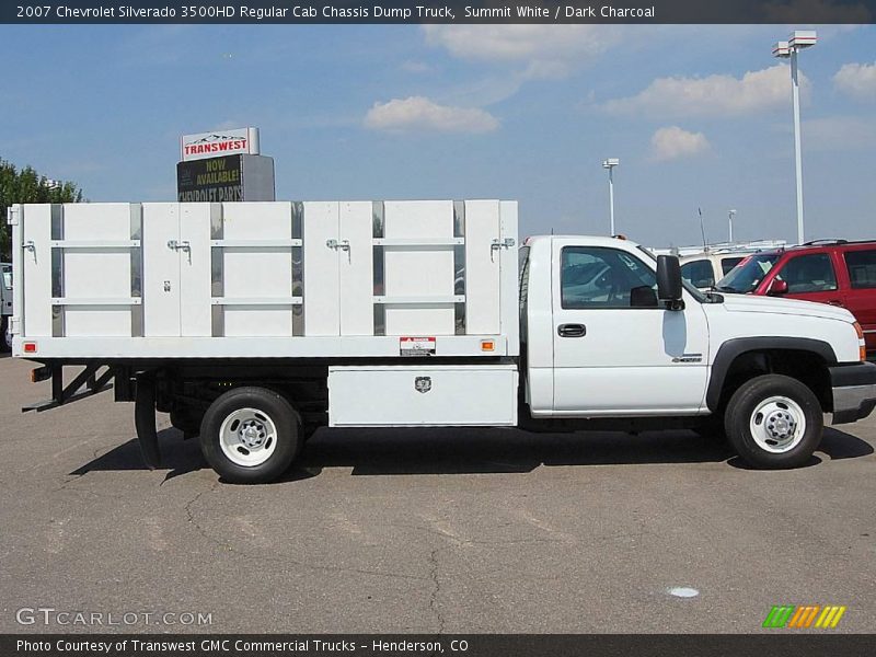 Summit White / Dark Charcoal 2007 Chevrolet Silverado 3500HD Regular Cab Chassis Dump Truck