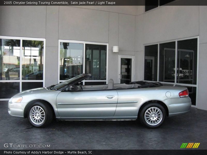 Satin Jade Pearl / Light Taupe 2005 Chrysler Sebring Touring Convertible