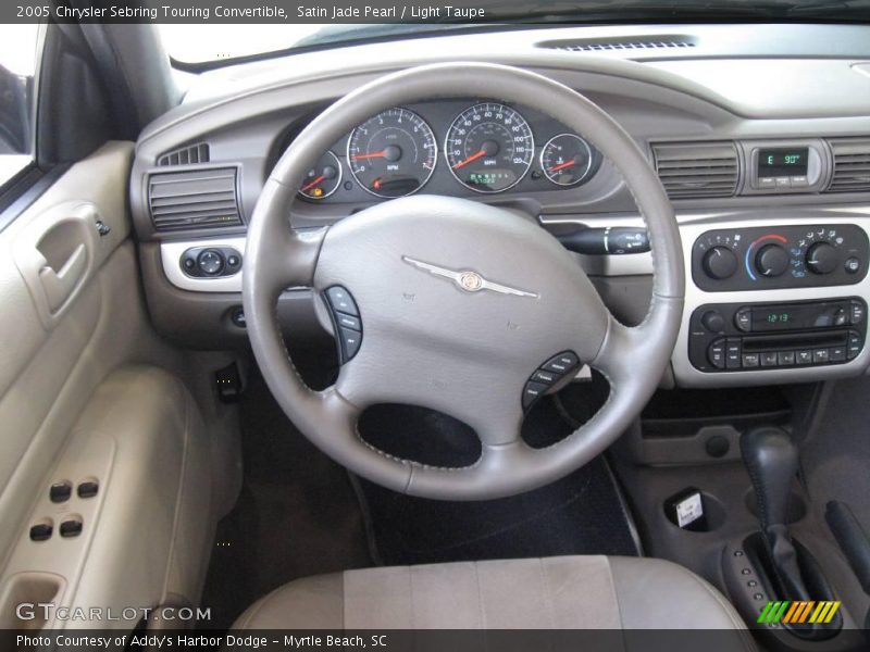 Satin Jade Pearl / Light Taupe 2005 Chrysler Sebring Touring Convertible