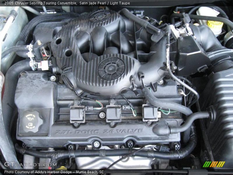 Satin Jade Pearl / Light Taupe 2005 Chrysler Sebring Touring Convertible