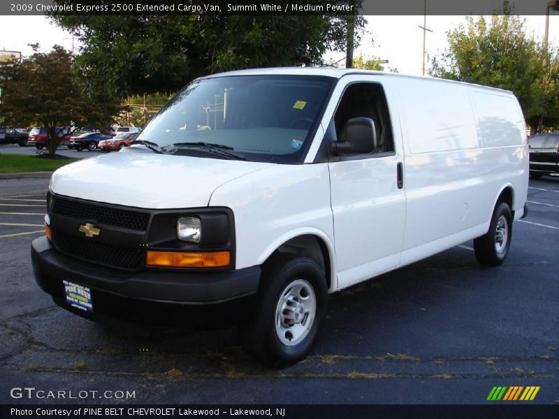Summit White / Medium Pewter 2009 Chevrolet Express 2500 Extended Cargo Van