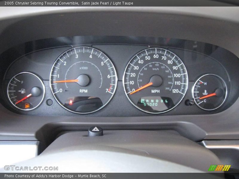 Satin Jade Pearl / Light Taupe 2005 Chrysler Sebring Touring Convertible
