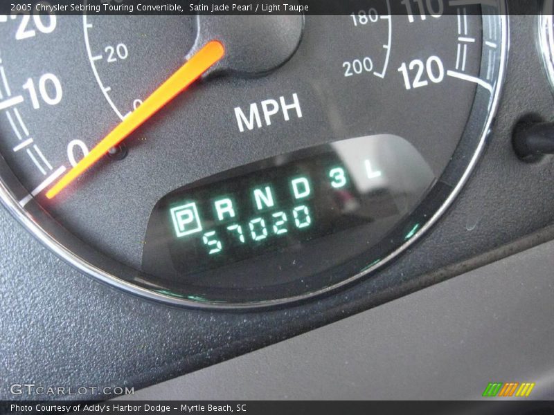 Satin Jade Pearl / Light Taupe 2005 Chrysler Sebring Touring Convertible