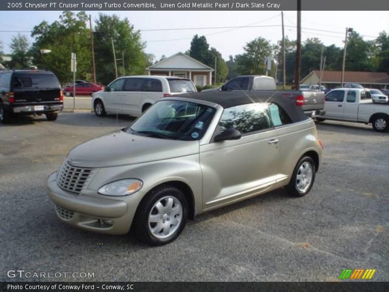 Linen Gold Metallic Pearl / Dark Slate Gray 2005 Chrysler PT Cruiser Touring Turbo Convertible