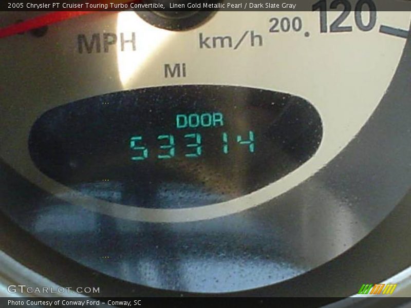 Linen Gold Metallic Pearl / Dark Slate Gray 2005 Chrysler PT Cruiser Touring Turbo Convertible