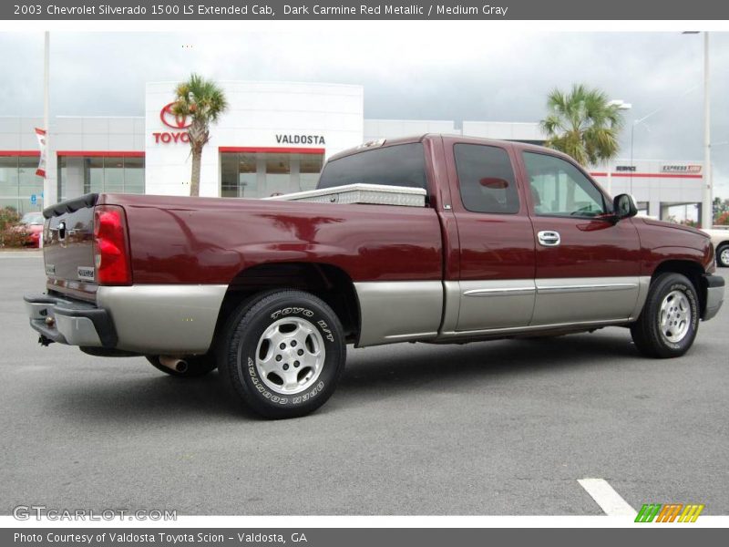 Dark Carmine Red Metallic / Medium Gray 2003 Chevrolet Silverado 1500 LS Extended Cab