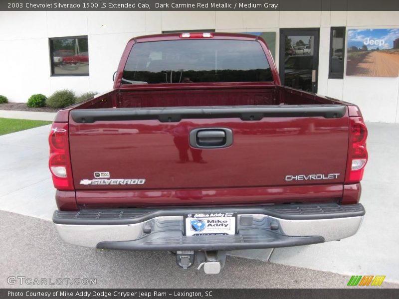 Dark Carmine Red Metallic / Medium Gray 2003 Chevrolet Silverado 1500 LS Extended Cab