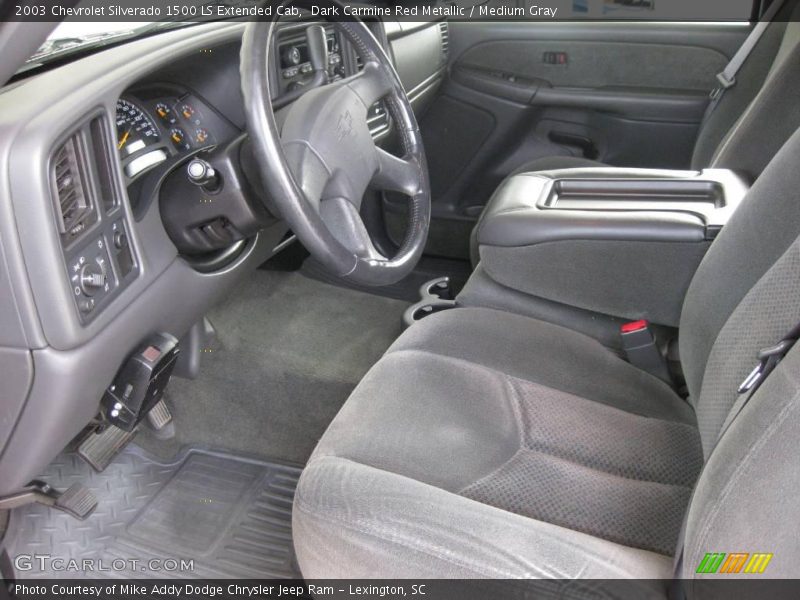 Dark Carmine Red Metallic / Medium Gray 2003 Chevrolet Silverado 1500 LS Extended Cab