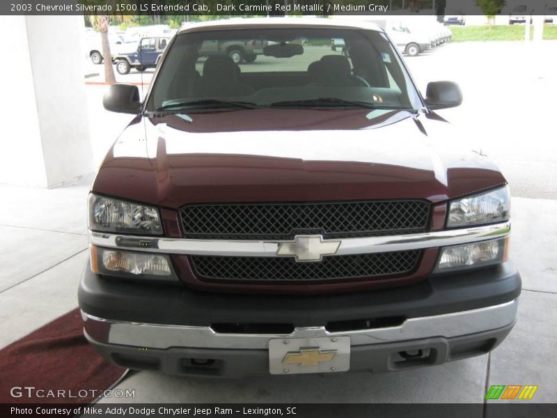 Dark Carmine Red Metallic / Medium Gray 2003 Chevrolet Silverado 1500 LS Extended Cab