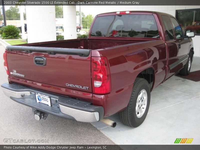 Dark Carmine Red Metallic / Medium Gray 2003 Chevrolet Silverado 1500 LS Extended Cab