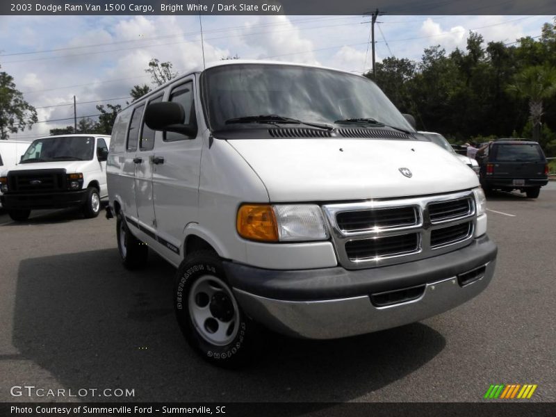 Bright White / Dark Slate Gray 2003 Dodge Ram Van 1500 Cargo