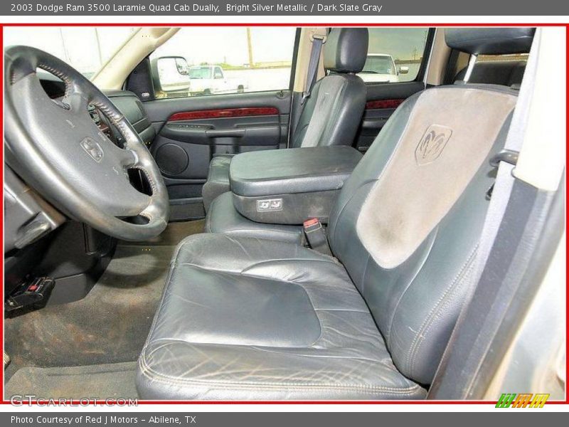 Bright Silver Metallic / Dark Slate Gray 2003 Dodge Ram 3500 Laramie Quad Cab Dually