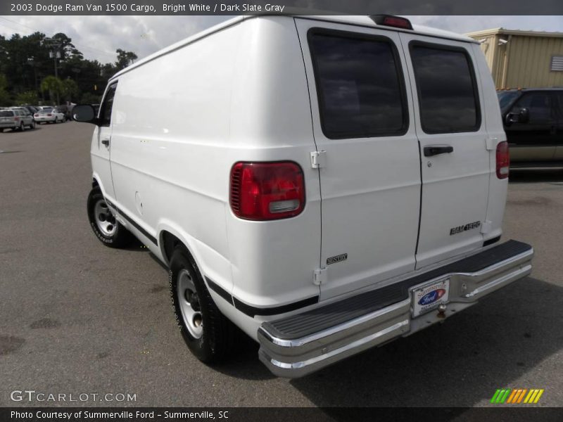 Bright White / Dark Slate Gray 2003 Dodge Ram Van 1500 Cargo