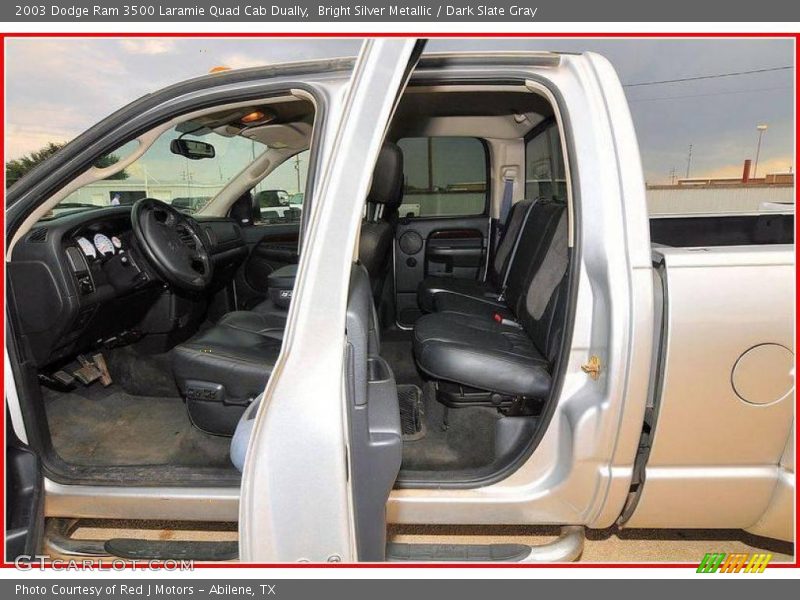 Bright Silver Metallic / Dark Slate Gray 2003 Dodge Ram 3500 Laramie Quad Cab Dually