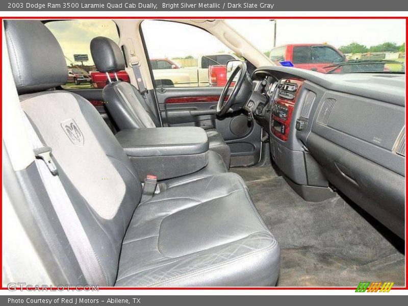 Bright Silver Metallic / Dark Slate Gray 2003 Dodge Ram 3500 Laramie Quad Cab Dually