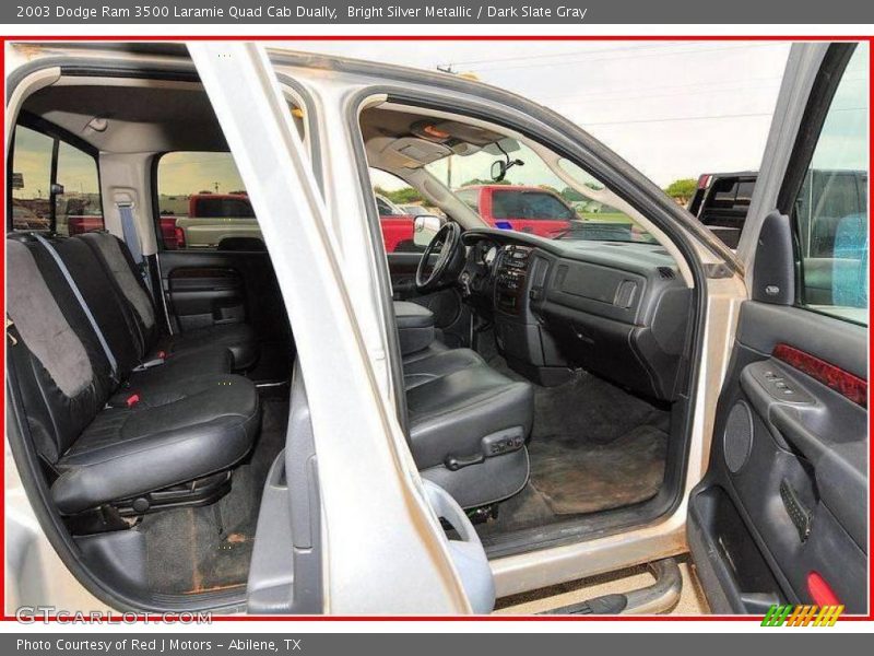 Bright Silver Metallic / Dark Slate Gray 2003 Dodge Ram 3500 Laramie Quad Cab Dually