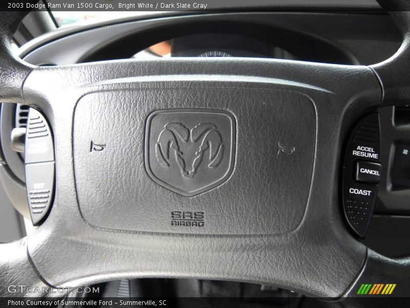 Bright White / Dark Slate Gray 2003 Dodge Ram Van 1500 Cargo