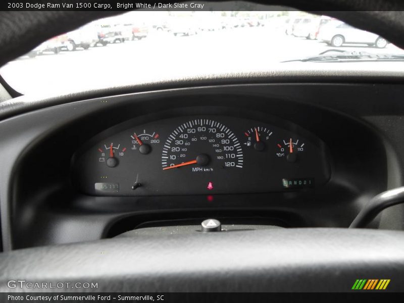 Bright White / Dark Slate Gray 2003 Dodge Ram Van 1500 Cargo