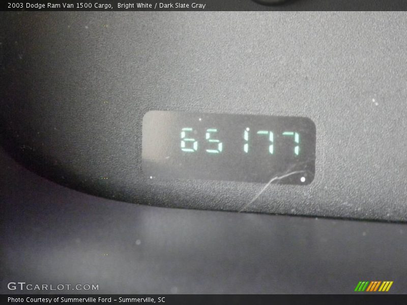 Bright White / Dark Slate Gray 2003 Dodge Ram Van 1500 Cargo