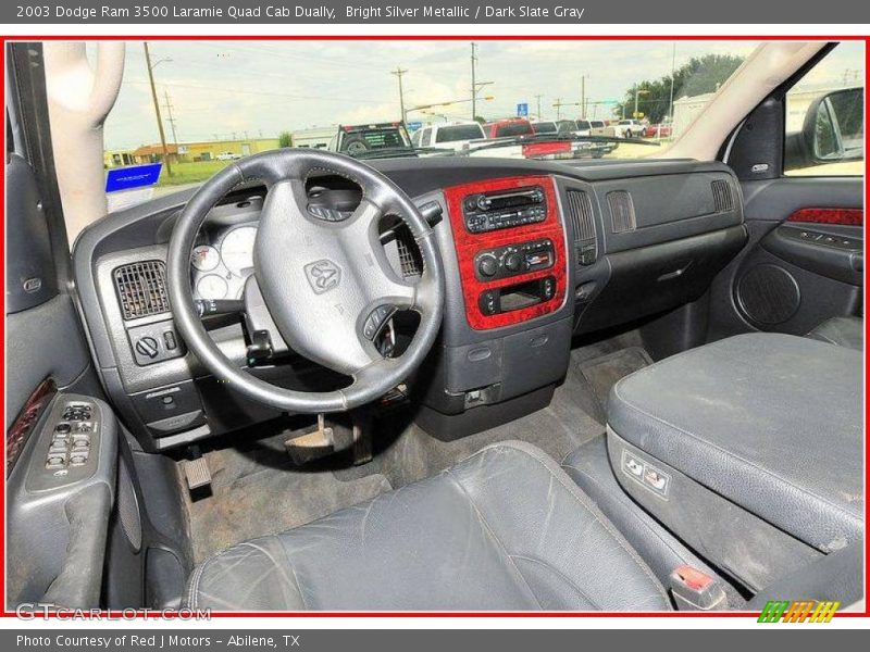 Bright Silver Metallic / Dark Slate Gray 2003 Dodge Ram 3500 Laramie Quad Cab Dually