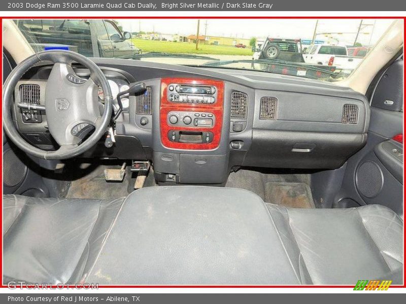 Bright Silver Metallic / Dark Slate Gray 2003 Dodge Ram 3500 Laramie Quad Cab Dually