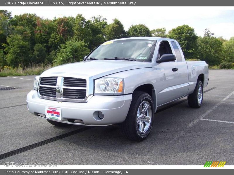 Bright Silver Metallic / Medium Slate Gray 2007 Dodge Dakota SLT Club Cab