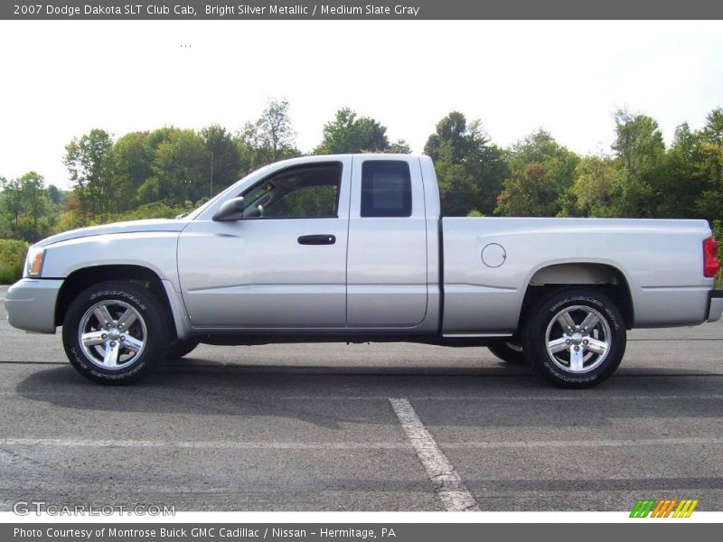 Bright Silver Metallic / Medium Slate Gray 2007 Dodge Dakota SLT Club Cab