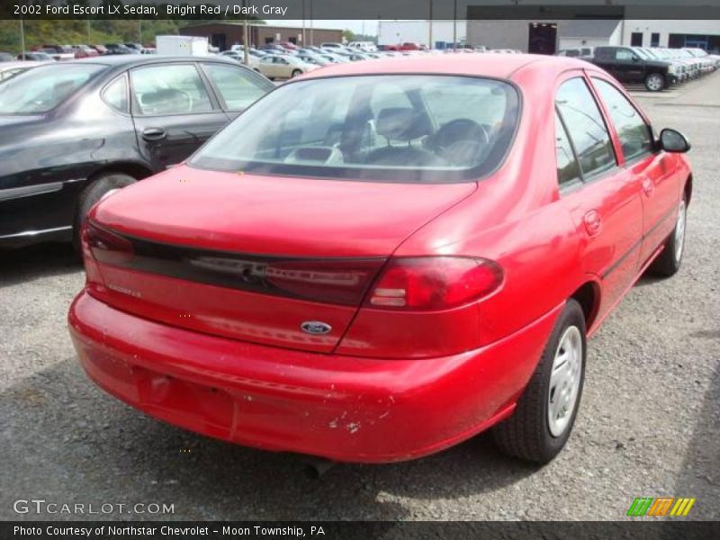 Bright Red / Dark Gray 2002 Ford Escort LX Sedan
