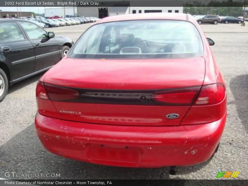 Bright Red / Dark Gray 2002 Ford Escort LX Sedan