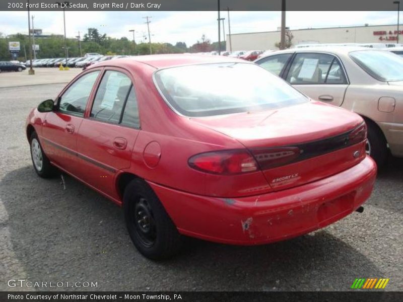 Bright Red / Dark Gray 2002 Ford Escort LX Sedan