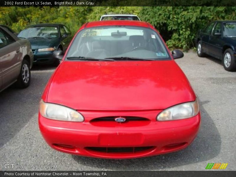 Bright Red / Dark Gray 2002 Ford Escort LX Sedan