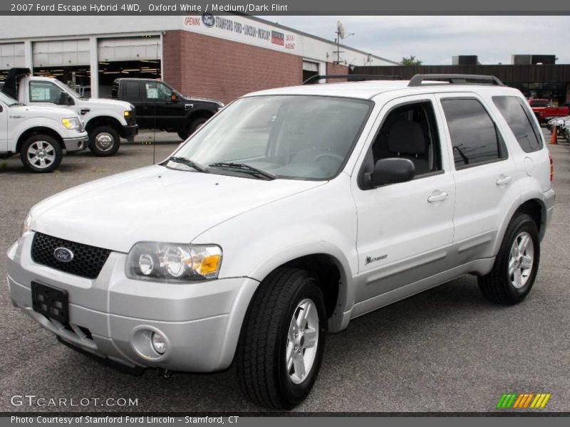 Oxford White / Medium/Dark Flint 2007 Ford Escape Hybrid 4WD