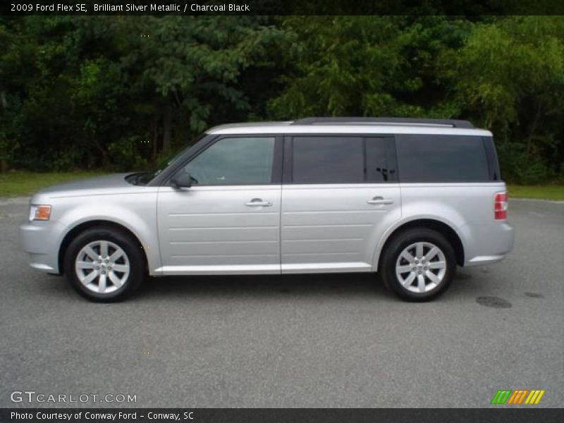 Brilliant Silver Metallic / Charcoal Black 2009 Ford Flex SE